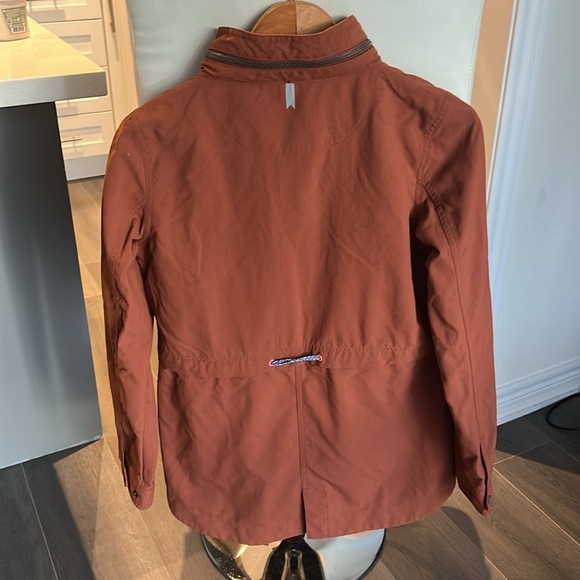 Orage Burnt Orange Rust Lightweight Utility Jacket with Hood Size S - Picture 6 of 16